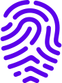 Purple fingerprint image in the Hotdrop purple colour